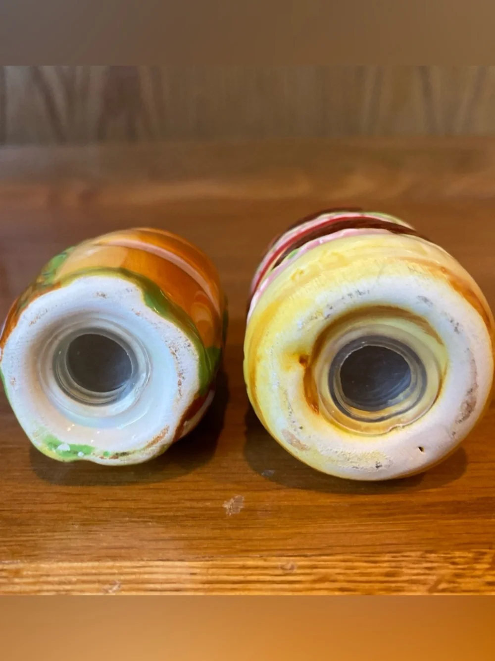 Hamburger And Hot Dog Salt and Pepper Shakers Ceramic